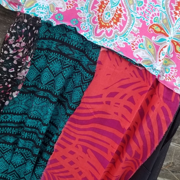 Dog print boho Tunic Upcycled - Picture 6 of 7